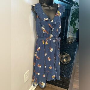 City Chic Can You Spot The Floral Faux Wrap Dress - NWT - size 18W